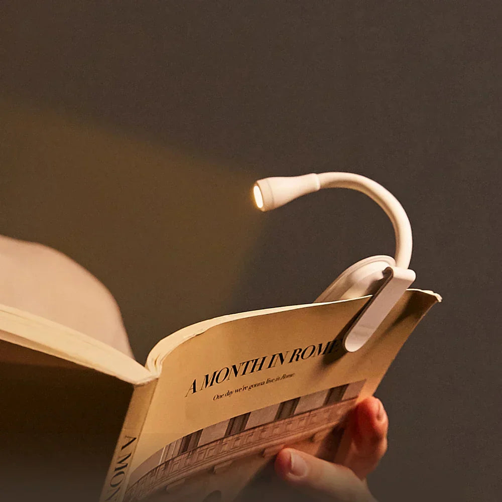 Avtoit | Mini Book Light - Portable Clip-On Night Light with USB Charging, Dimmable LED for Bedroom, Eye Protection, and Camping - 360° Flip Clip Book Lamp