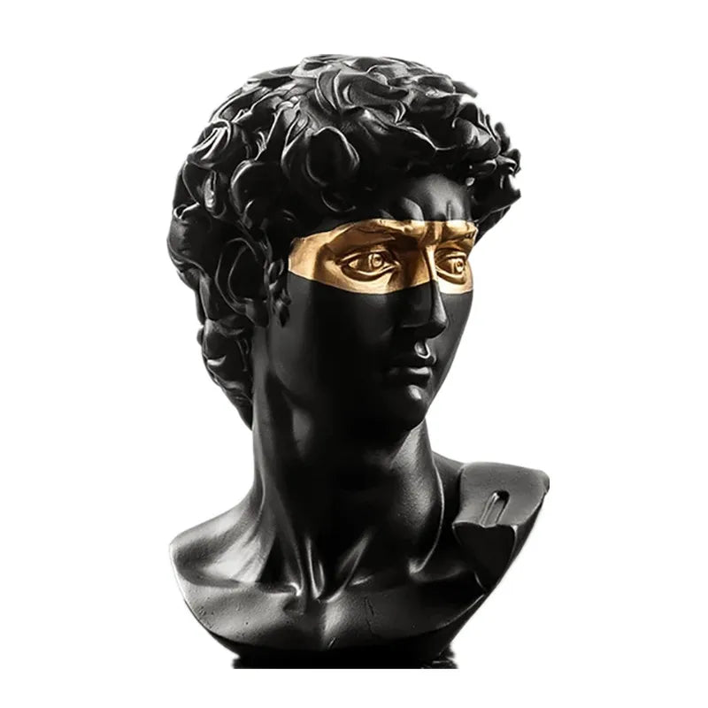 Avtoit | Statues for decoration, 15 cm, David, coffee table, home decoration, ornaments, bust of a room made of plaster, white resin, decorative art sculpture