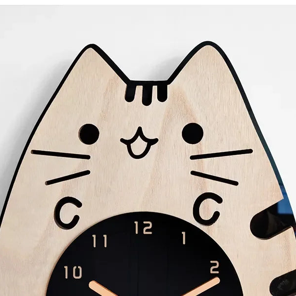 Avtoit | Happy Curious Cat Wall Clock