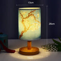 Avtoit | Dimmable LED bedside lamp with fabric shade in plum blossom – Perfect bedroom night lamp