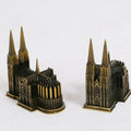 Avtoit | Cologne Cathedral Model Metal Antique Bronze Germany Cologne Cathedral Building Figurine World Famous Landmark Architecture Decoration