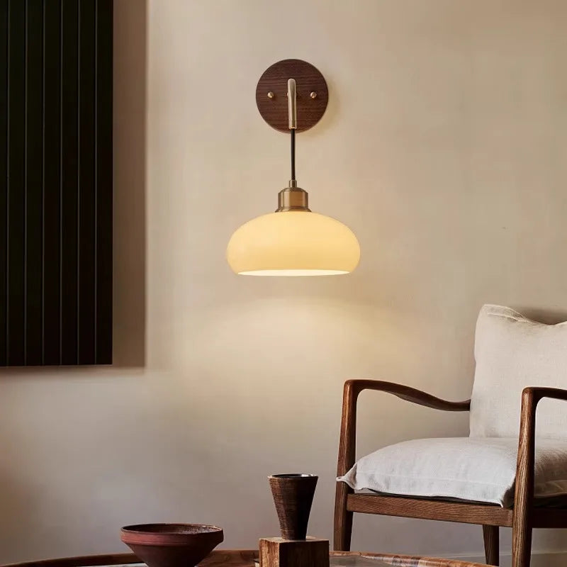 Avtoit | WalnutEdge – Modern Wall Lamp in Walnut and Brass
