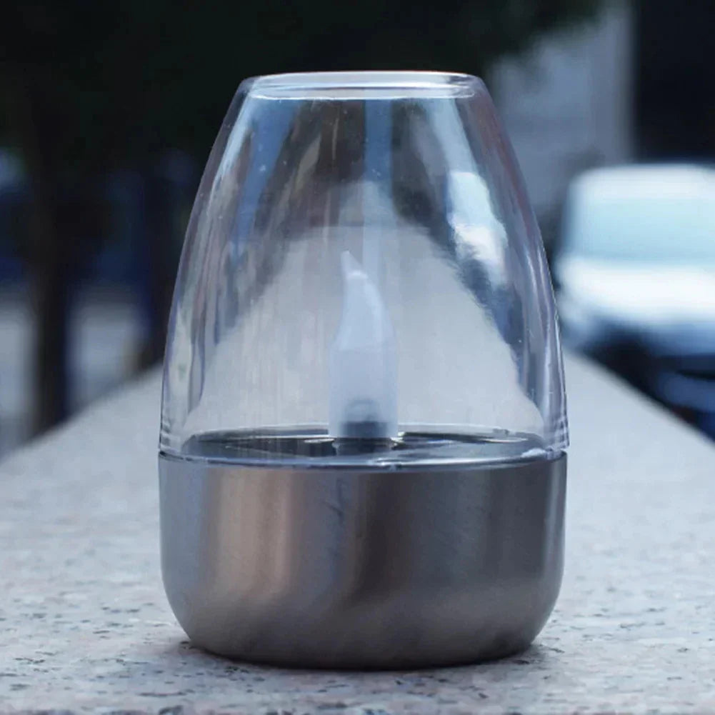 Avtoit | LumaGlow Solar Candles | Stainless Steel & Wireless | Warm White Light for Garden & Terrace