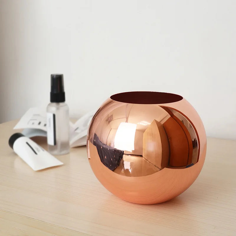 Avtoit | Stainless Steel Vase in Nordic Style Desktop Flower Pot BeFlower Pots Gold Black Rose Gold Classic Home Decoration