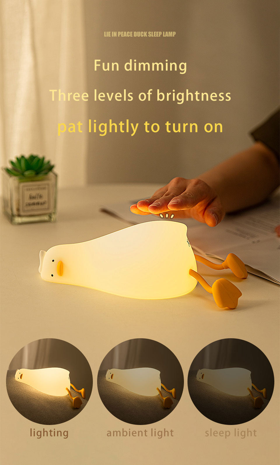 Avtoit | Lazy Flat Duck Atmosphere Night Lamp