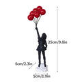 Avtoit | Dropshipping Banksy Sculpture Collection Flower Thrower Statue Pop Art Modern Balloon Girl Figurine Office Home Decoration