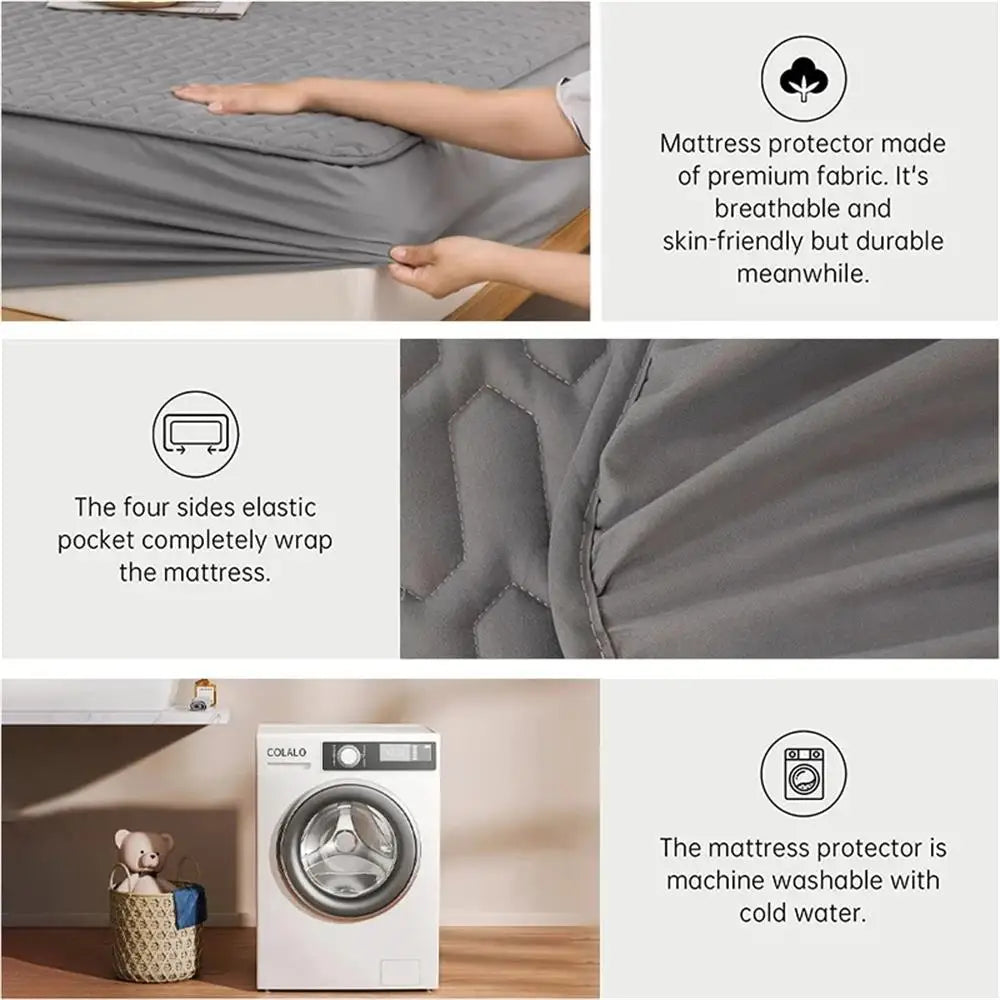Avtoit | Waterproof Ultra-Soft Fitted Latex Mattress Pad Cover
