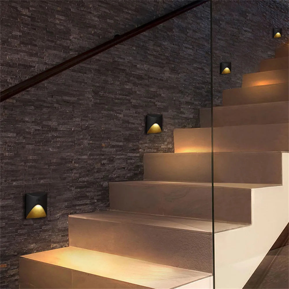 Avtoit | Modern waterproof IP65 LED recessed wall lamp for outdoor lighting - 3W embedded step & staircase balcony portal light