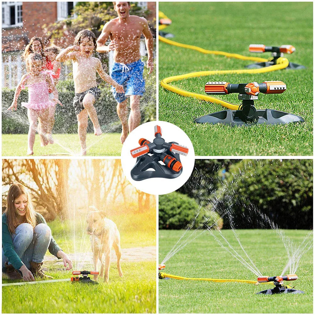 Avtoit | Rotatable Garden Sprinkler with 3 Nozzles – Efficient Watering Sprinkler for Lawns and Gardens