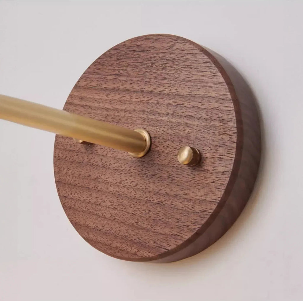 Avtoit | WalnutEdge – Modern Wall Lamp in Walnut and Brass