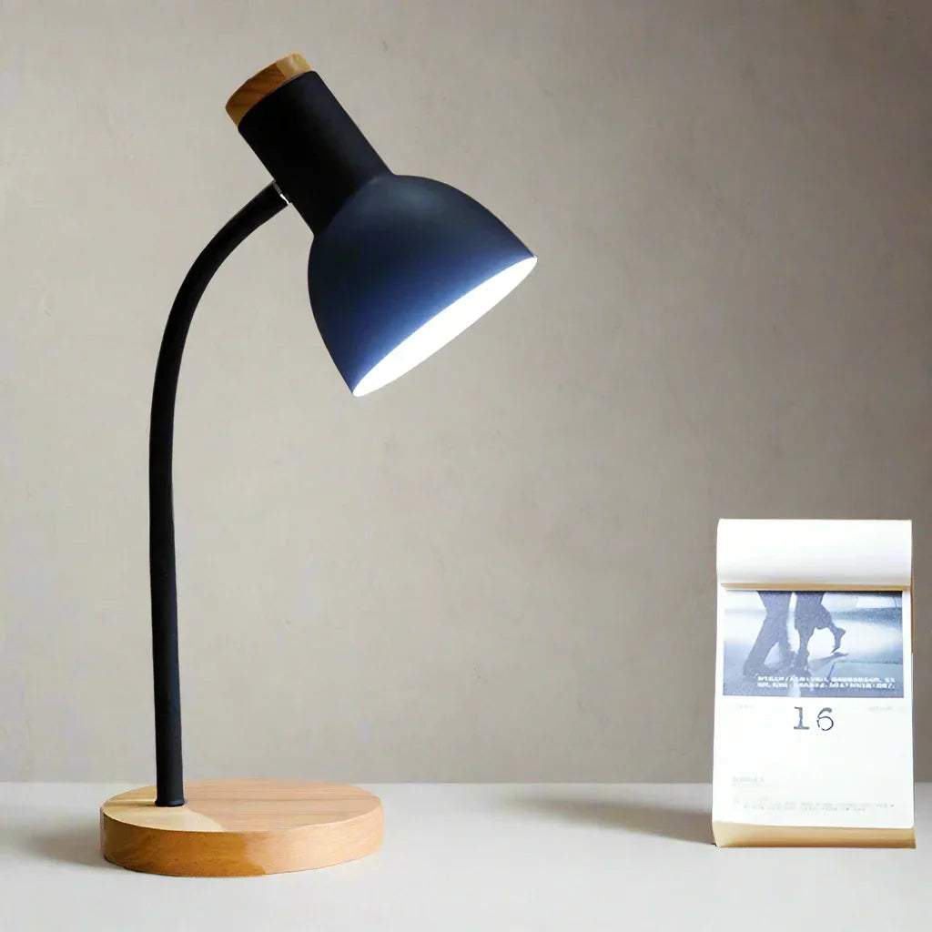 Avtoit | Autumn and Winter Lighting | Nordic Creative Wood Art Iron LED Desk Lamp - Moxie