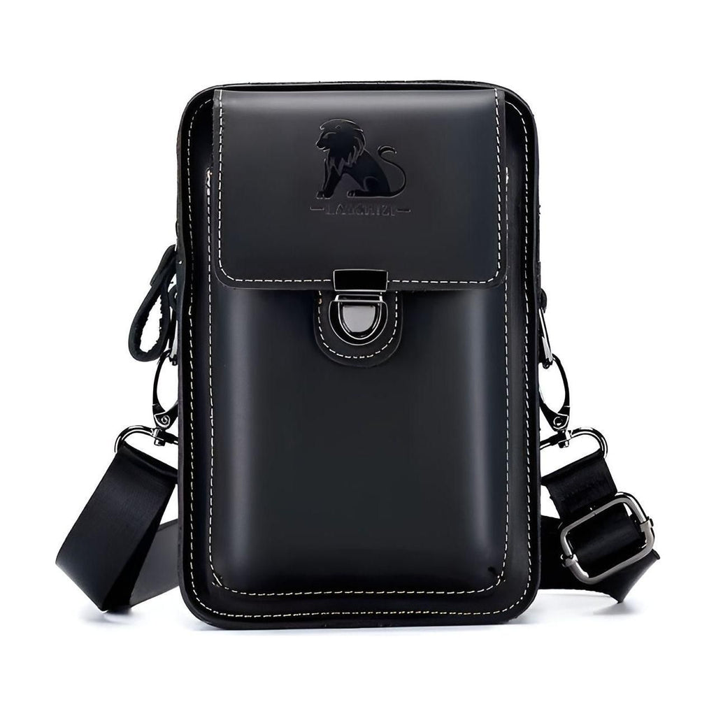 Avtoit | Vidal Bag – Functional Leather Waist Bag for Men with Adjustable Strap and Multi-Pocket Design