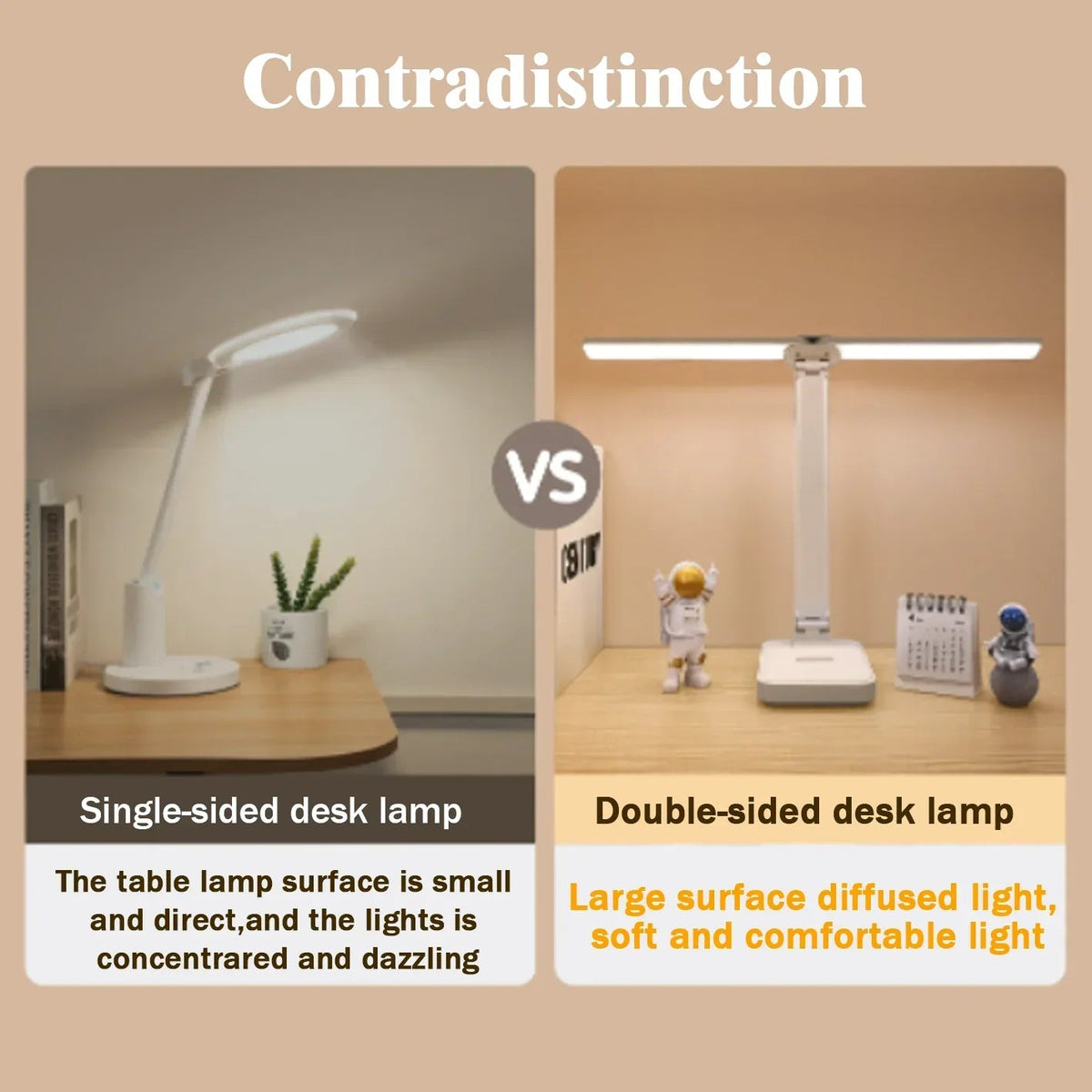 Avtoit | LED Table Lamp | Reading Light | USB Rechargeable. Dimmable & Touch-Controlled for Reading