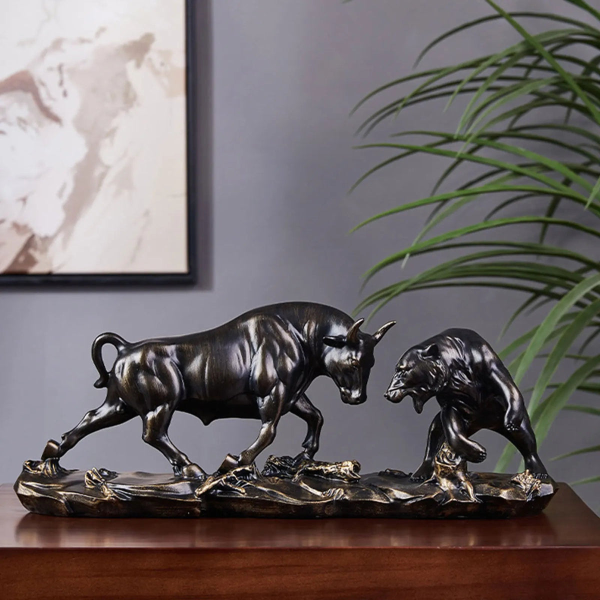 Avtoit | Feng Shui Bear and Bull Statue, Bull Figure, Collection Cow Sculptures Animal
