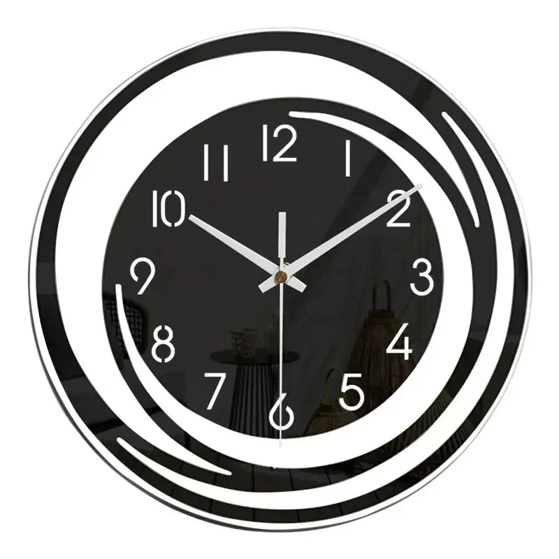 Avtoit | Acrylic Wall Clock - Scandinavian Design - Black - Clock