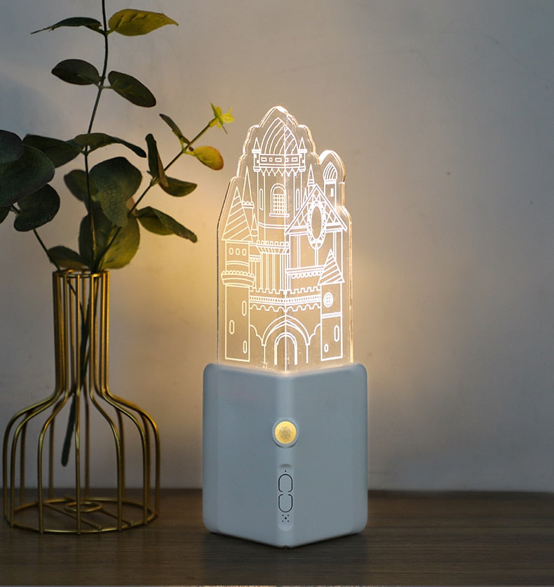 Avtoit | 3D LED Rechargeable Wall Night Lamp