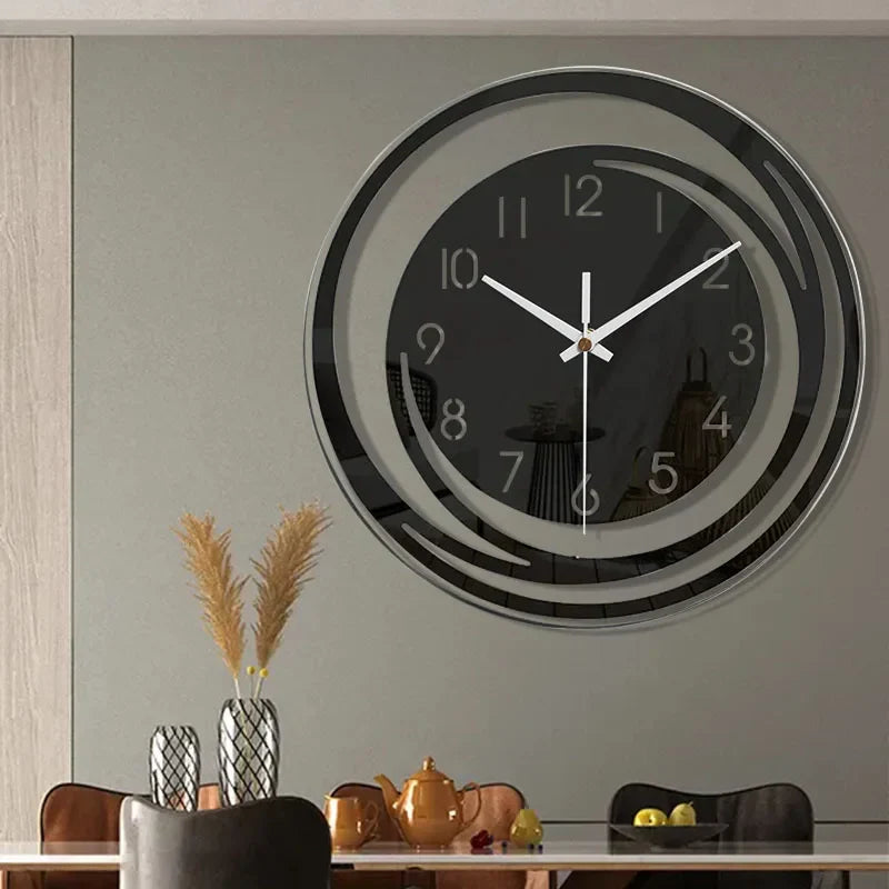 Avtoit | Acrylic Wall Clock - Scandinavian Design - Black - Clock