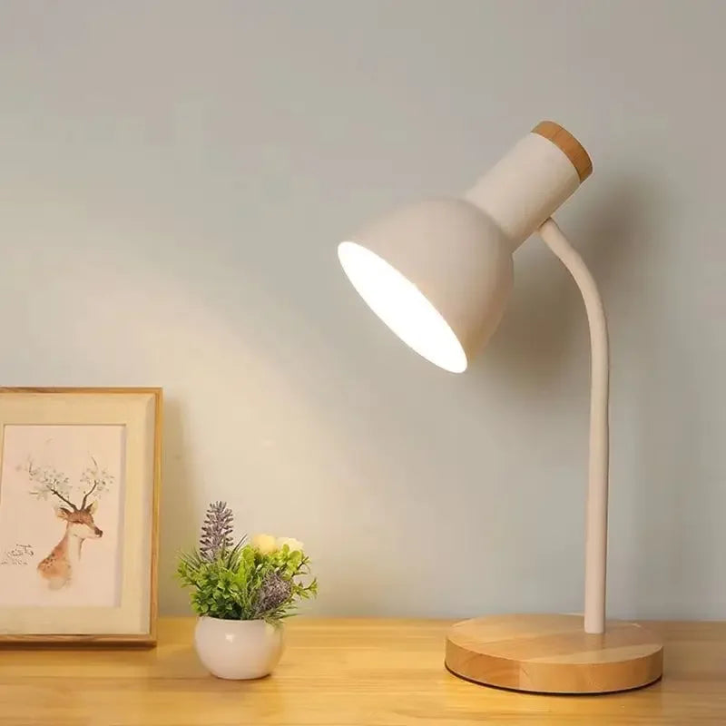 Avtoit | Autumn and Winter Lighting | Nordic Creative Wood Art Iron LED Desk Lamp - Moxie
