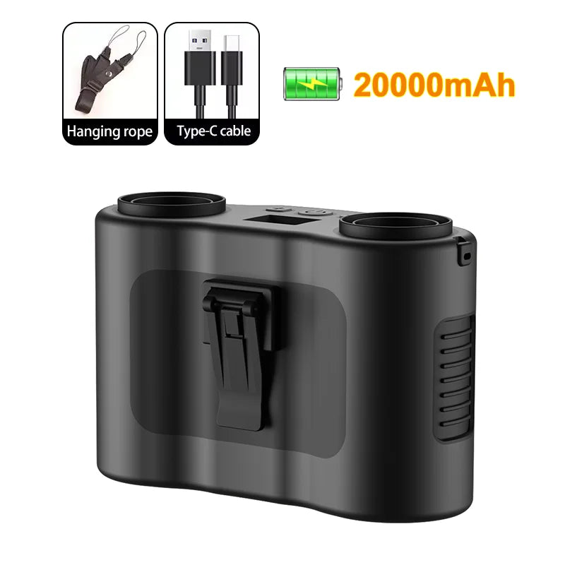 Avtoit | Portable Waist Clip Fan with Dual Air Outlets & 20,000mAh Battery – BreezeMate
