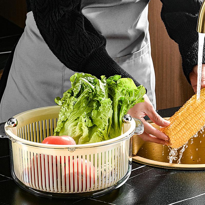 Avtoit | Manual Spin Vegetable Drainer Basket