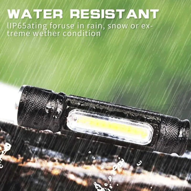 Avtoit | USB Rechargeable Magnetic Flashlight – LED Emergency Light with Magnet and Carry Strap