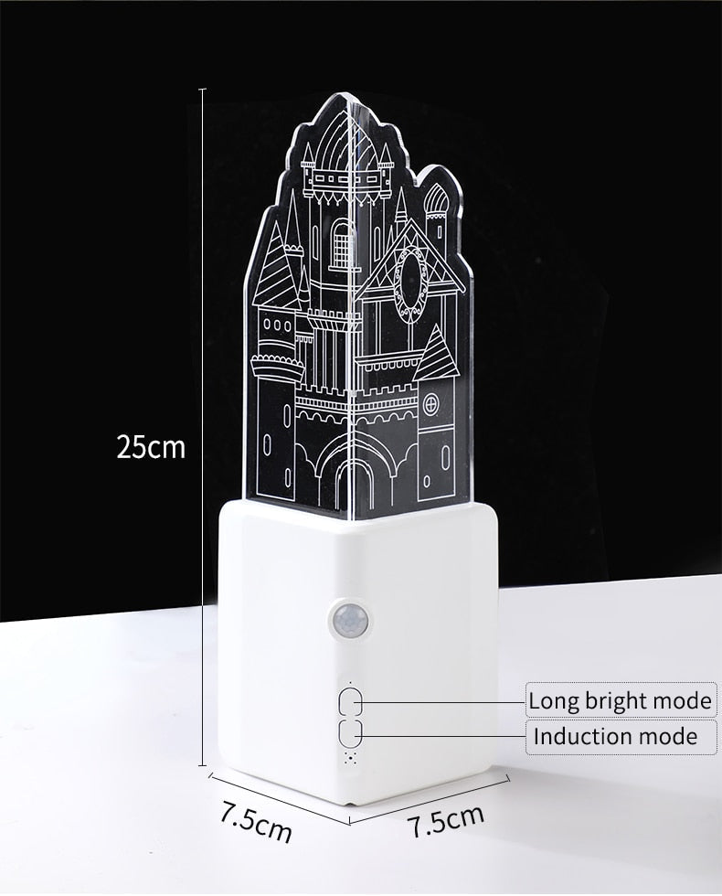 Avtoit | 3D LED Rechargeable Wall Night Lamp