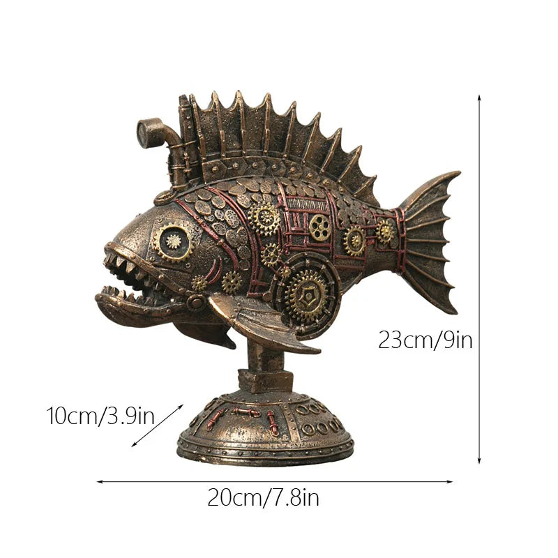 Avtoit | Steampunk Mechanical Blackfish Figurine