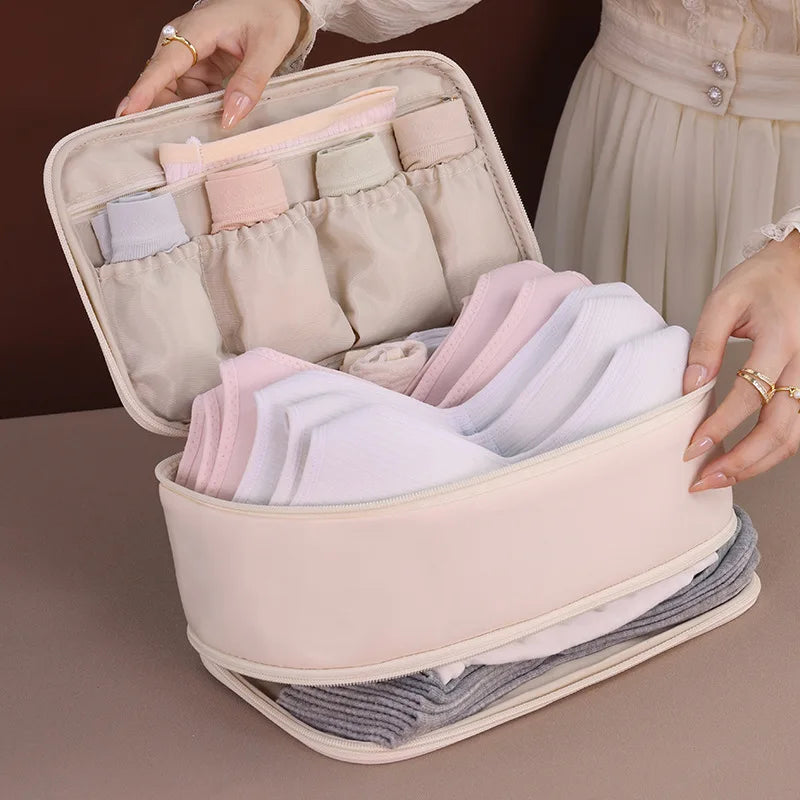 Avtoit | Travella Laundry Organizer | 2 Compartments & Compact | For Underwear & Socks | Light & Sturdy