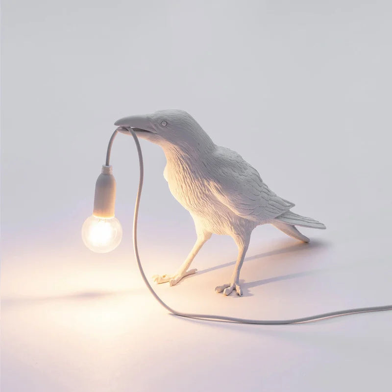 Avtoit | Modern Lucky Bird Table Lamp – Creative Resin Animal Design for Bedroom and Living Room