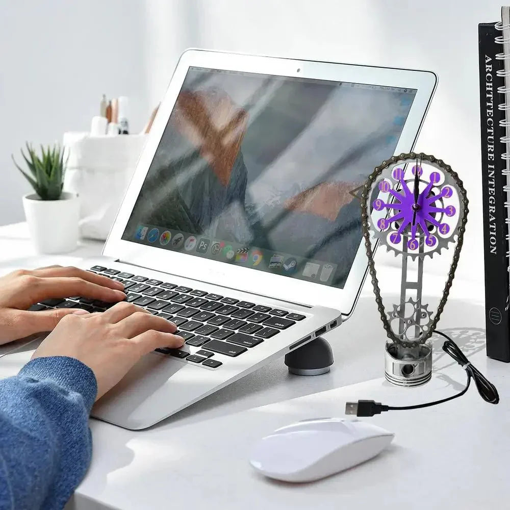 Avtoit | Watch chain with movement - Silent rotating table clock