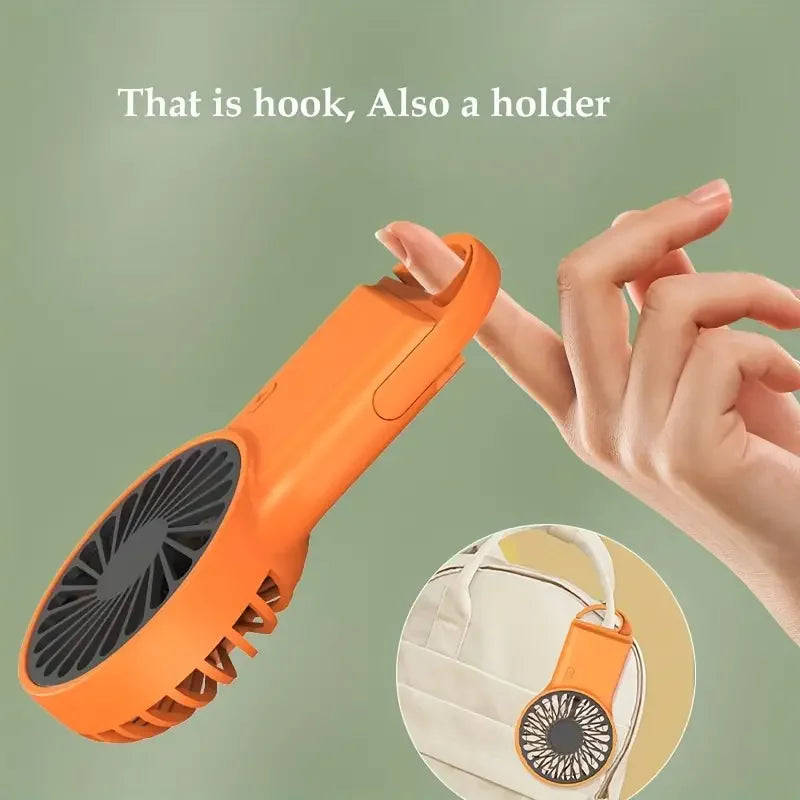 Avtoit | Airivio Mini Fan | Foldable & USB-C | Quiet & Portable | With Carabiner & Battery
