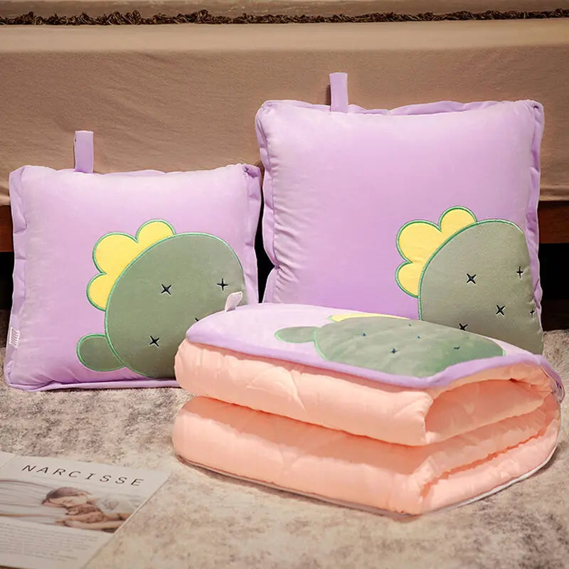 Avtoit | Playful Cartoon Toast Foldable Travel Pillow Blanket