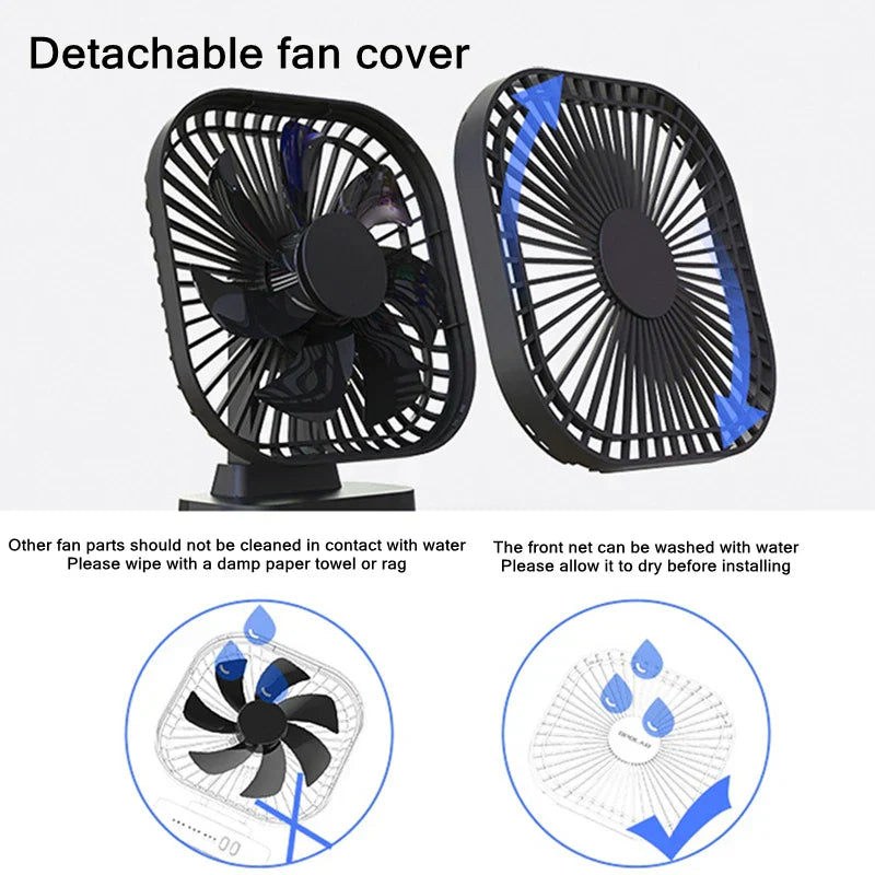 Avtoit | BreezePro Fan | Compact & Cordless | 38 Hours Runtime | Flexible and Quiet