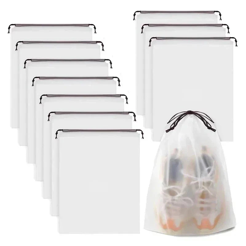 Avtoit | Travix Shoe Bag Set | Waterproof & Transparent | Pack of 10 | For Travel & Everyday Use