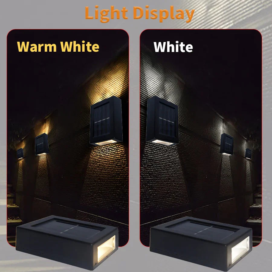 Avtoit | Waterproof LED Solar Wall Lamp: Up and Down Lighting for Balcony, Garden, Street and Landscape