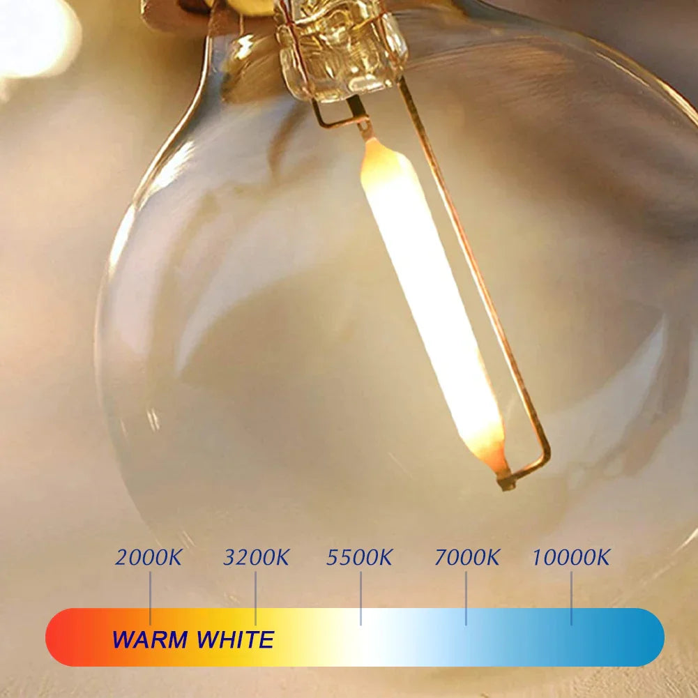 Avtoit | G40 bulbs, E12, 5 V, 110 V, 220 V, 1 W, plastic globe bulbs, string lights, for indoor and outdoor use, terrace, home, garden, decoration, warm white