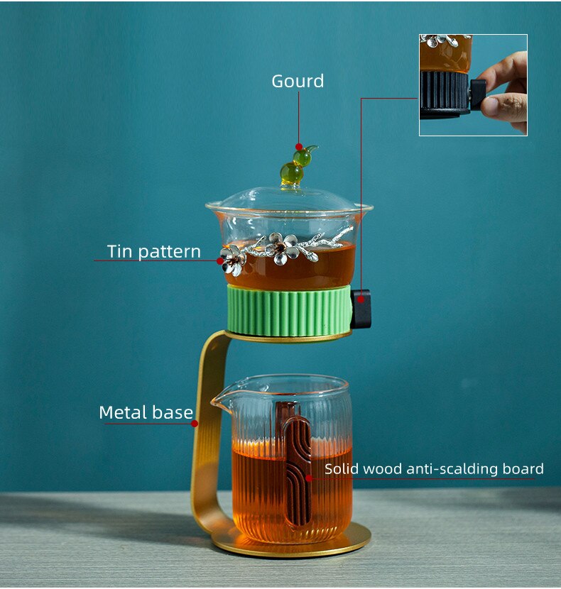 Avtoit | Ancient Mystery Leaf Glass Teapot