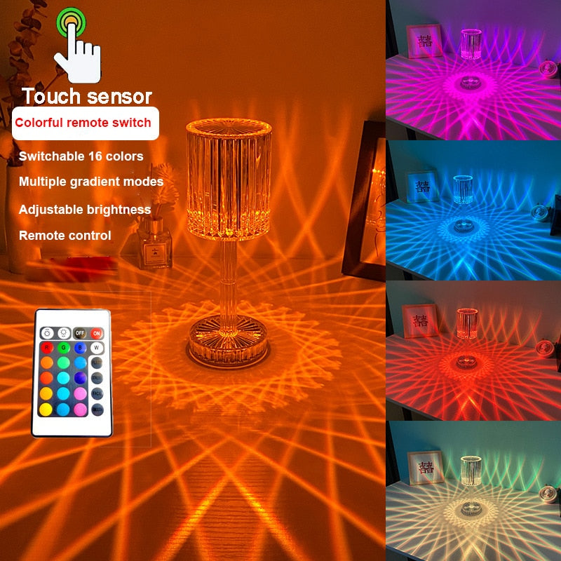 Avtoit | Diamond Glow Acrylic Touch Table Night Lamp