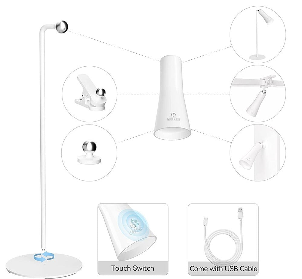Avtoit | Shiny Orbit Rechargeable Rotating Desk Lamp