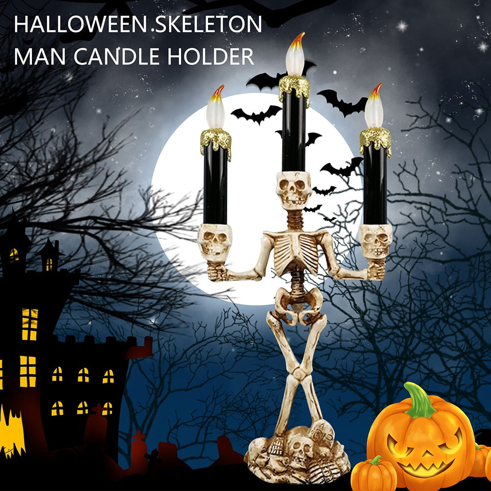 Avtoit | Scary Skeleton Halloween Candle Lights