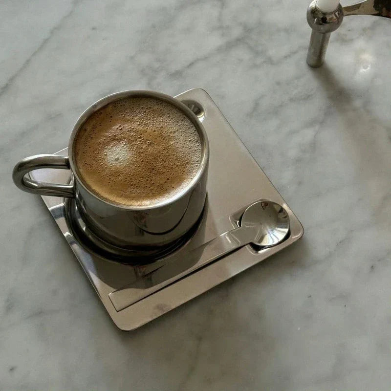 Avtoit | Stainless Steel Coffee Cup and Tray