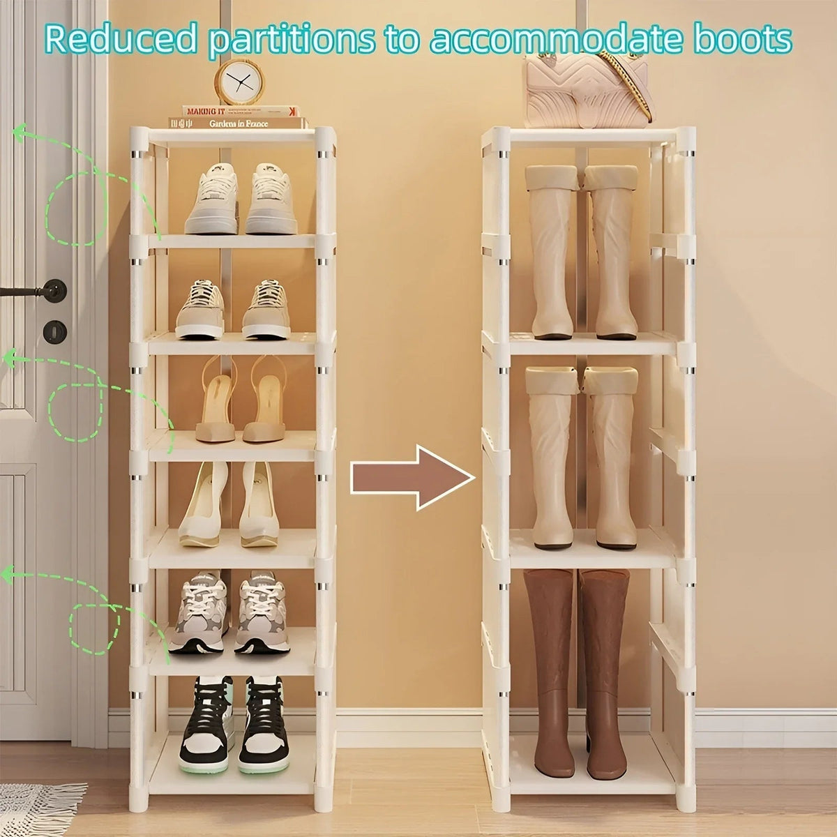 Avtoit | Space-Saving Metal Frame Shoe Rack with 6/8 Layers – Liora