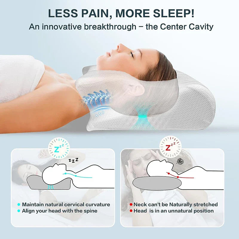 Avtoit | 2-in-1 Memory Foam Cervical Pillow with Ergonomic Contour Design – RestAlign