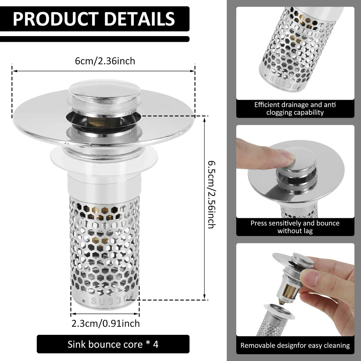 Avtoit | Sink Drain Anti-Odor Hair Catcher Filter