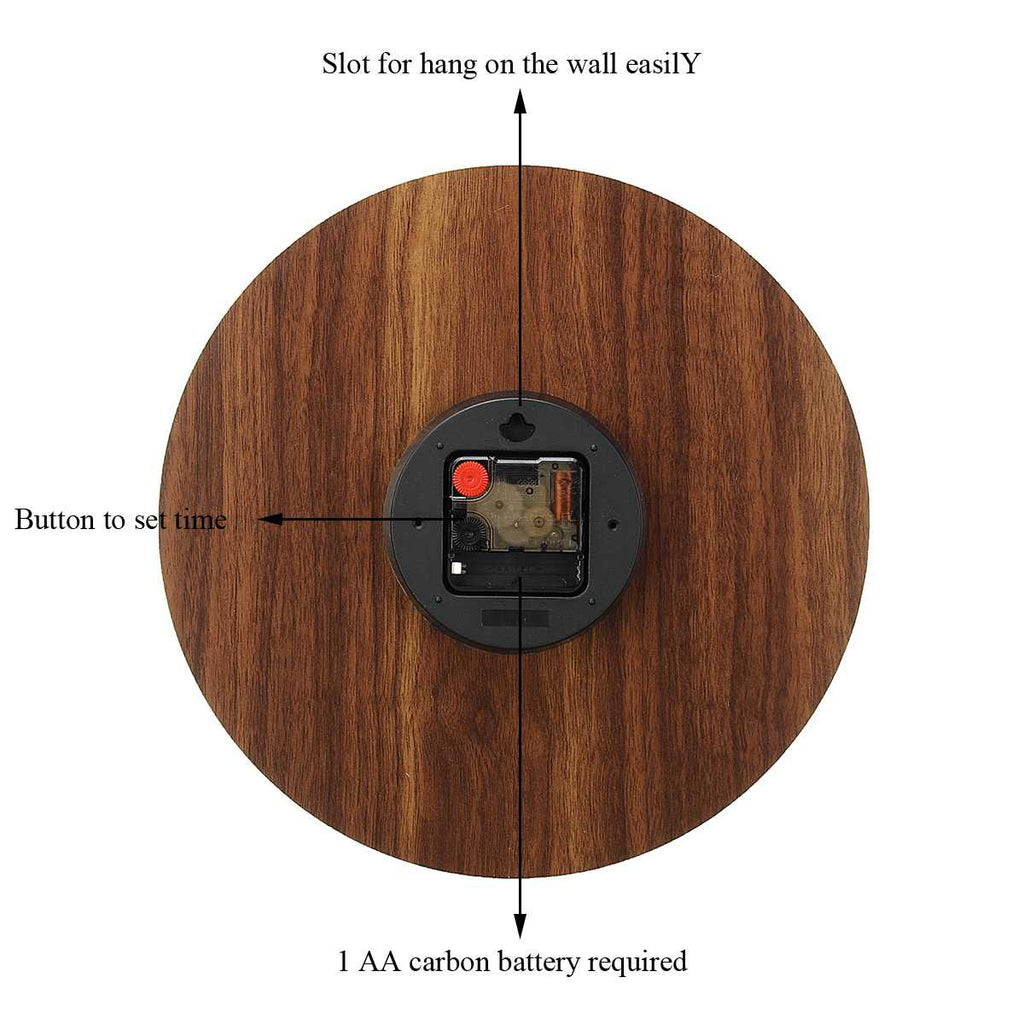 Avtoit | Nordic Luminous Wood Silent Wall Clock