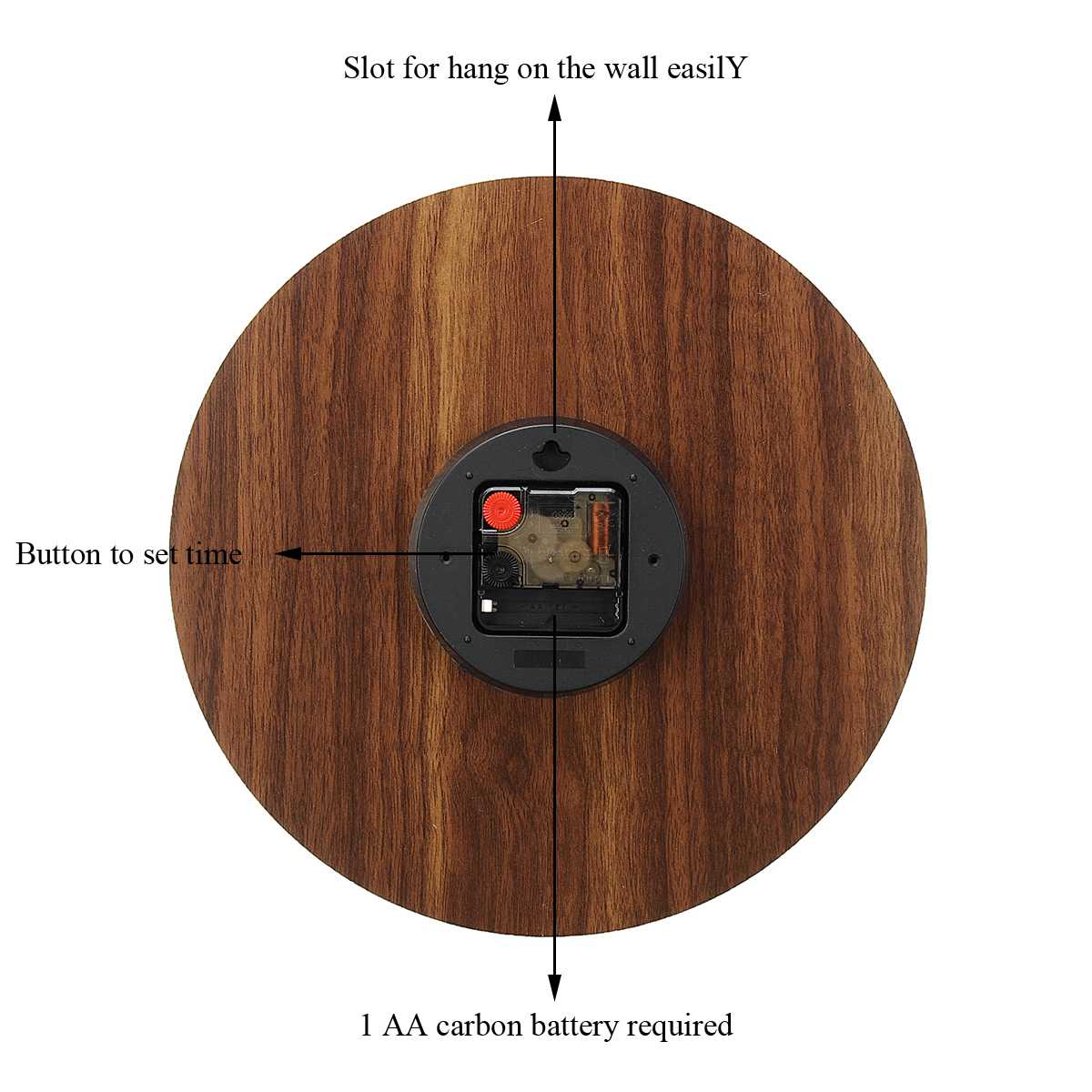 Avtoit | Nordic Luminous Wood Silent Wall Clock