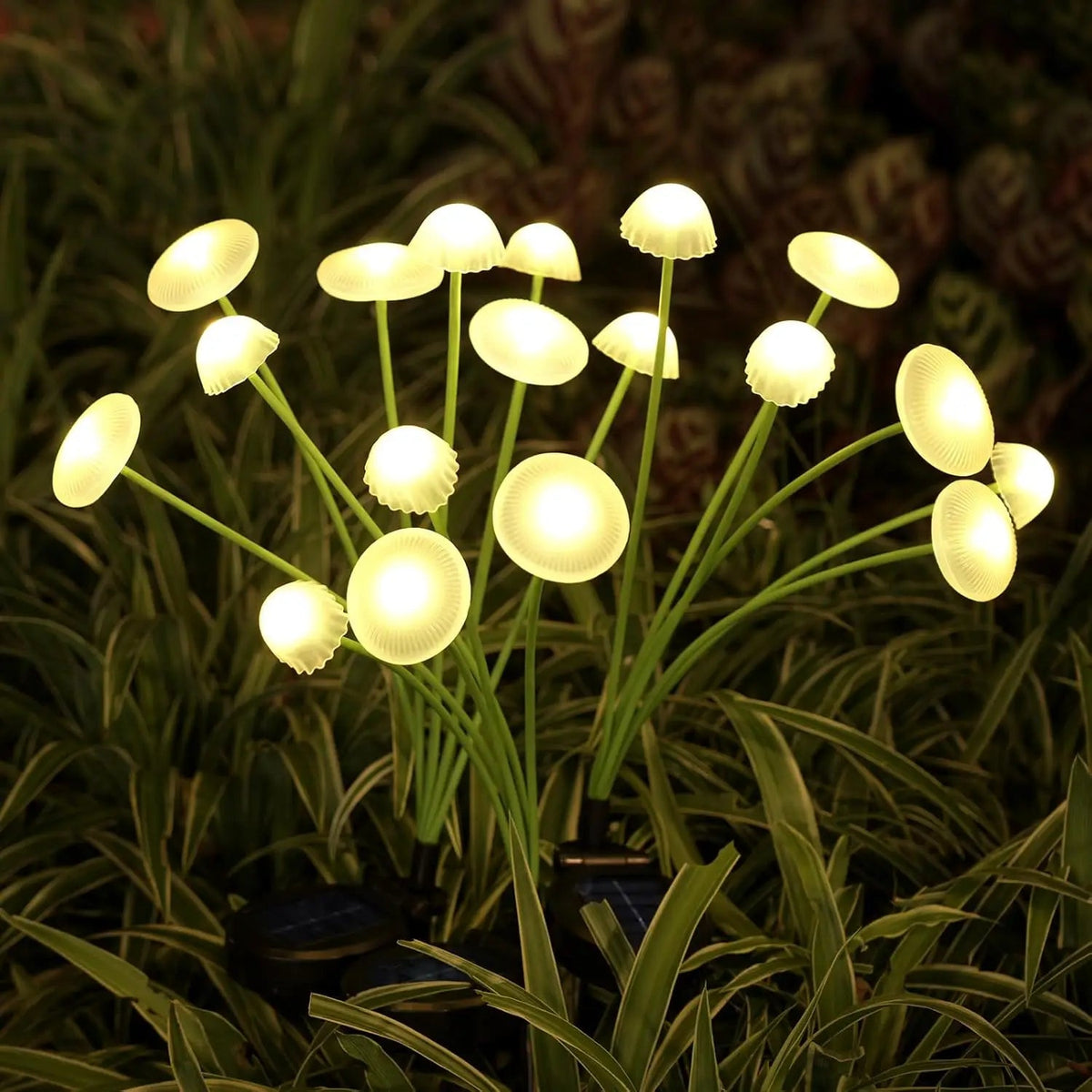 Avtoit | MushGlow Solar Garden Lights | Jellyfish & Mushroom Design | Solar Powered & Weatherproof