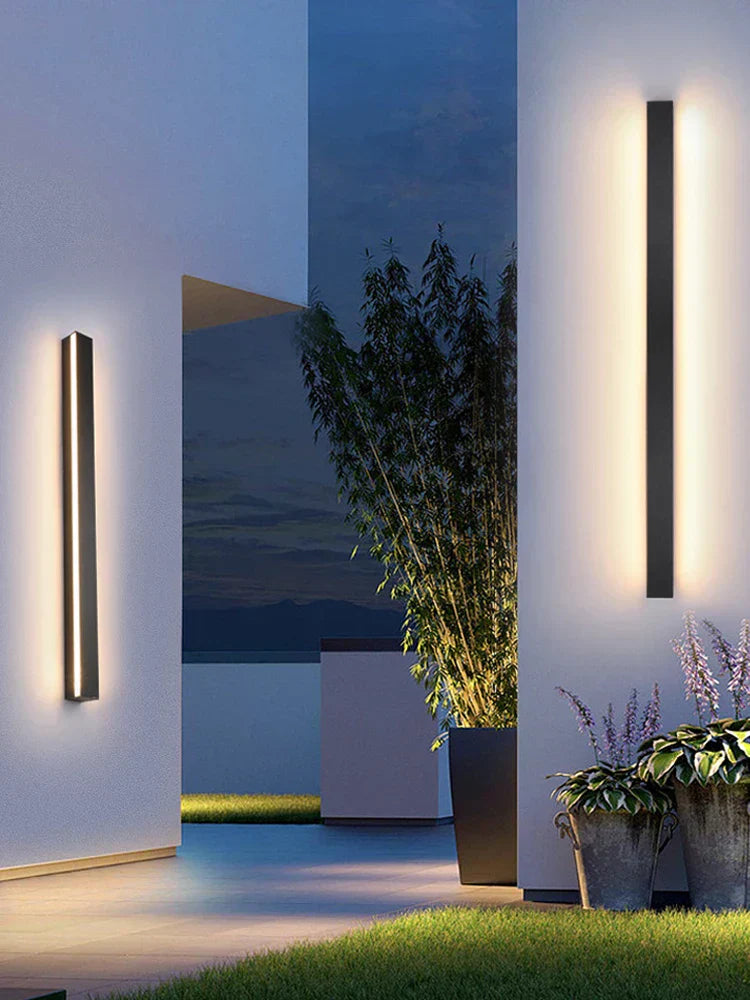Avtoit | NeroEdge SleekLine Waterproof LED Wall Light – Modern Outdoor Lamp in Black