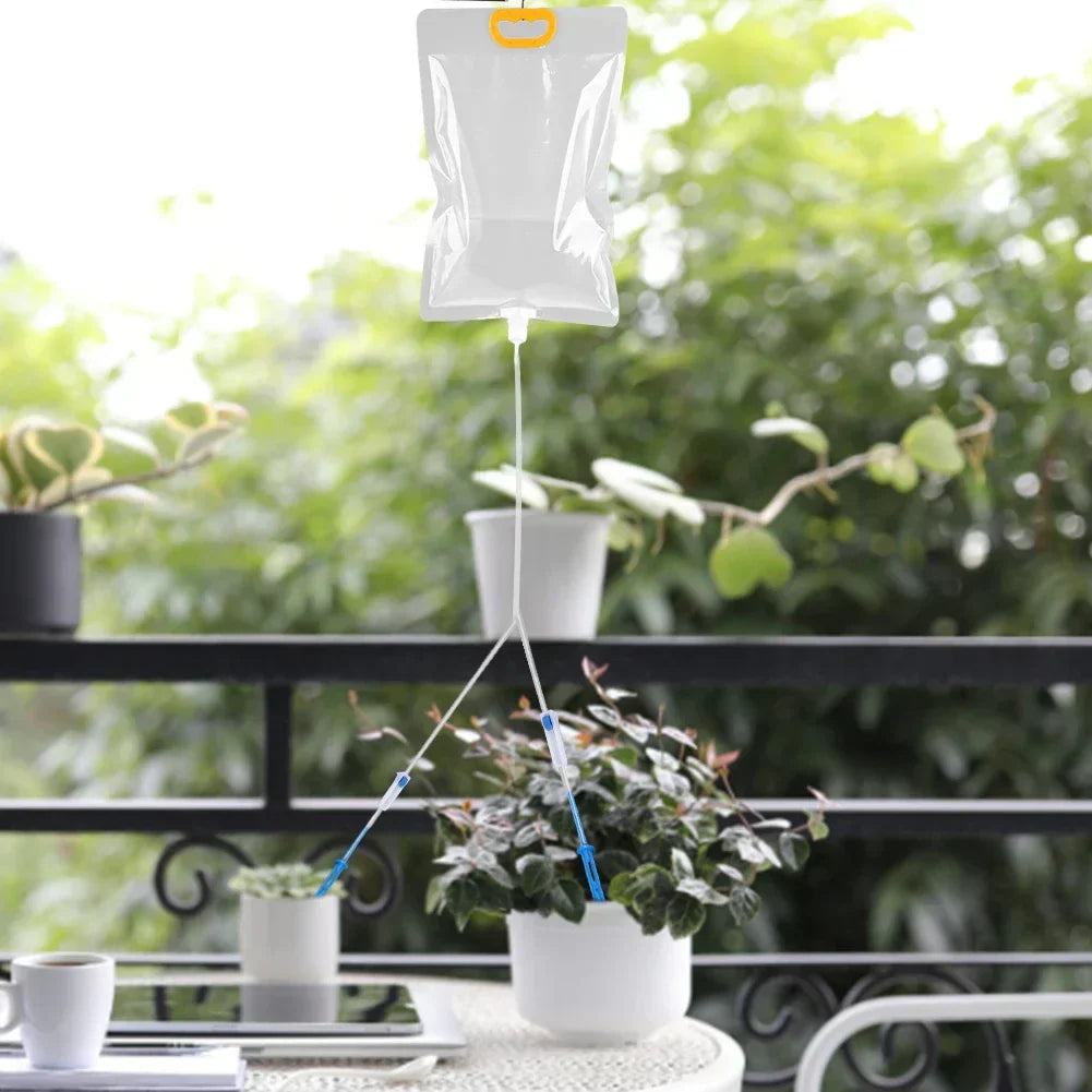 Avtoit | HydroLeaf Drip Bag | 3.5L Water Tank | Dual Outlet & Flow Regulator | For Balcony & Houseplants