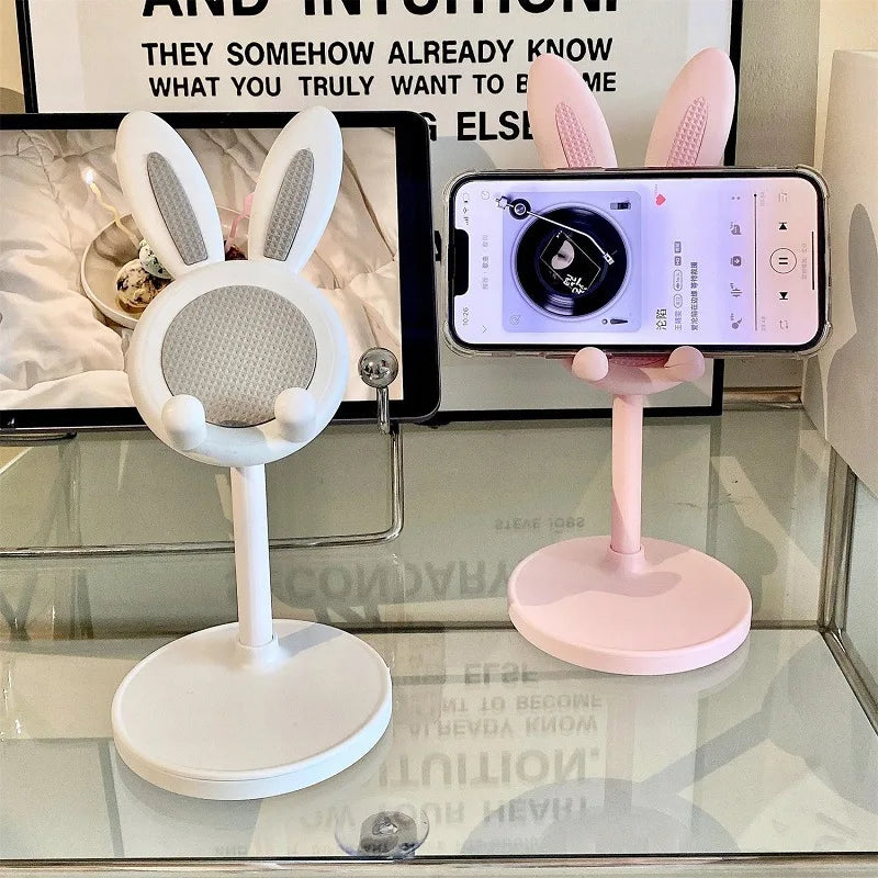 Avtoit | BunnyDock Phone Holder | Height Adjustable & Tiltable | Soft-Touch Design | For Phone & Tablet